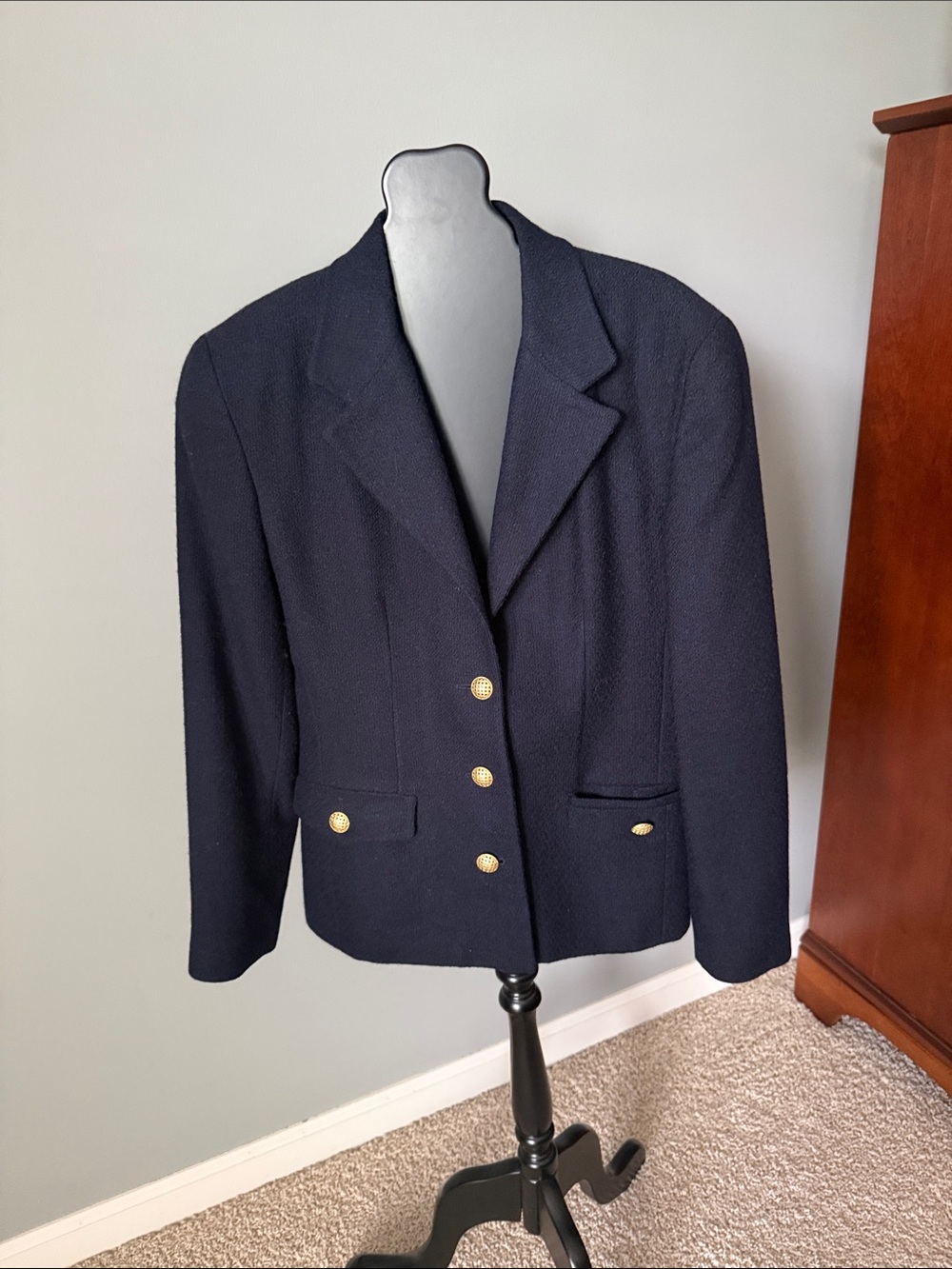 Talbots Navy Blazer with Gold Buttons